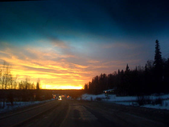 RECENT SUNSET IN SOLDOTNA, ALASKA