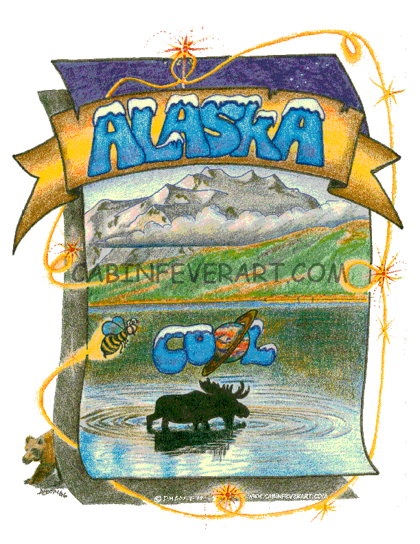 buy this original alaska artwork moose in lake
